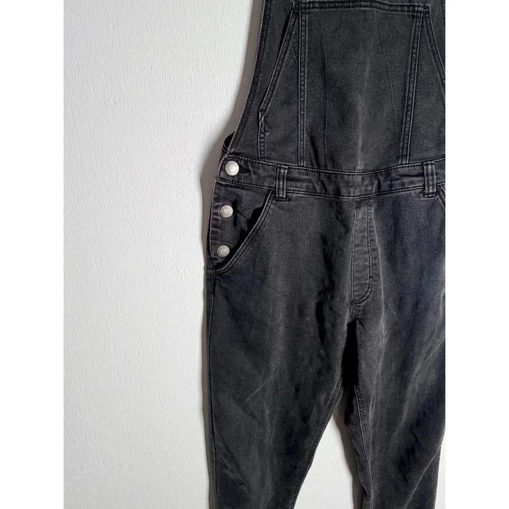 Cotton On Kids Black Denim Overalls Slim Leg Dungarees Size 14Y